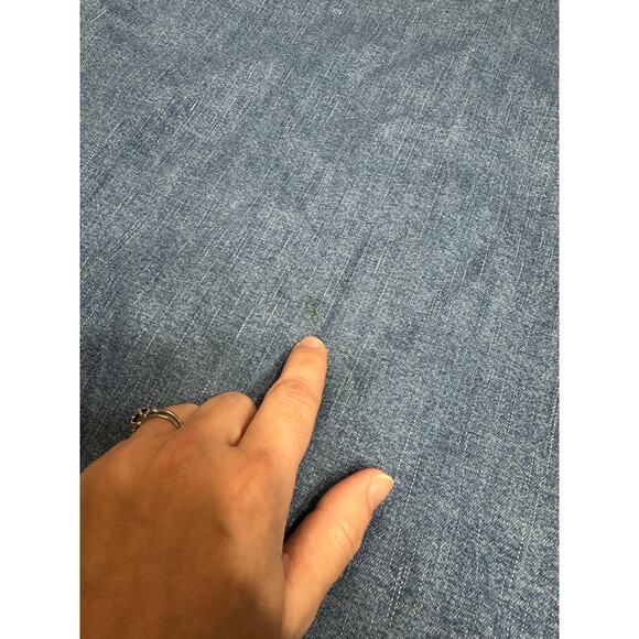 VTG Western Denim Pearl Snap Button Shirt Men Large Grunge Aztec Fringe Boho - Picture 9 of 14